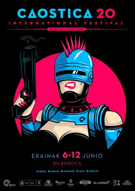 Cartel del Festival Internacional de Cortos y Videoclips Caostica 20