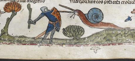 ¿Por qué los manuscritos medievales tienen caballeros luchando contra caracoles en los márgenes?