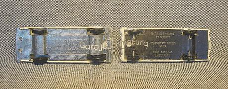 Dos ambulancias de Matchbox de las marcas Cadillac y Mercedes-Benz