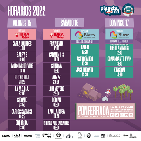 Planeta Sound desvela los horarios de sus conciertos a lo largo del fin de semana 1