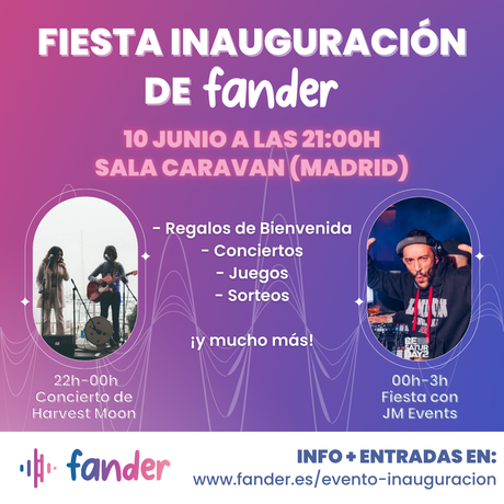 Fander, la startup que fomenta el consumo de música en vivo presenta su proyecto en la sala Caravan, Madrid