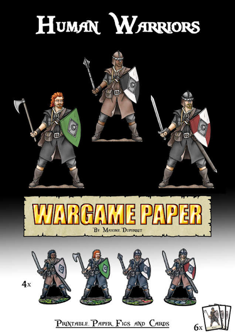 Human Warriors - Printable Paper mini figurines & cards, de WargamePaper