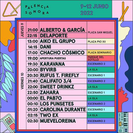 Horarios Jueves y Viernes Palencia Sonora 2022