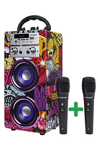 Altavoz Bluetooth portátil con modo karaoke y micrófono