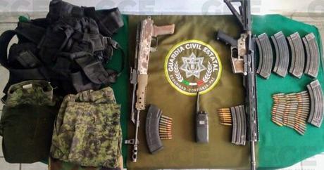 Guardia Civil detiene hombres armados y rescata policías municipales en Tamuín