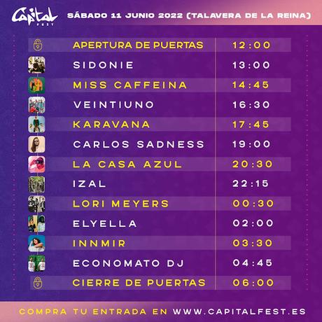 Horarios Capital Fest 2022 Horarios Capital Fest 2022