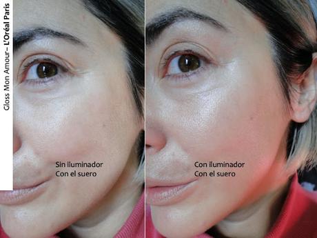 Suero con color True Match Tinted y Glow Mon Amour, piel desnuda con brillo. Suero con color True Match Tinted y Glow Mon Amour, piel desnuda con brillo.