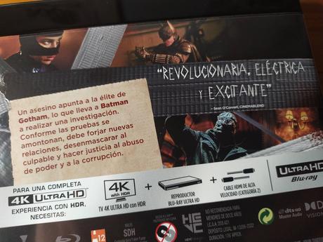 Unboxing y características de THE BATMAN en UHD y Bluray