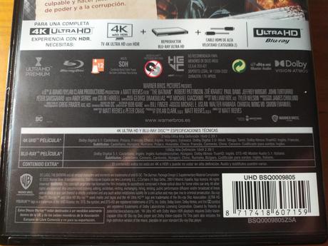 Unboxing y características de THE BATMAN en UHD y Bluray