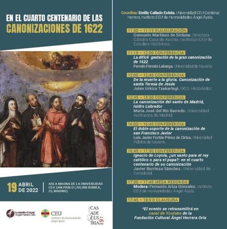 Jornada «En el cuarto centenario de las canonizaciones de 1622»