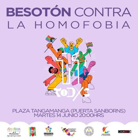 Convocan a “besotón” contra la homofobia frente a Plaza Tangamanga