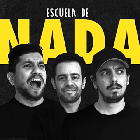 Logo de escuela de nada con fotografía de Leo Rojas, Chris Andrade y Nacho Redondo