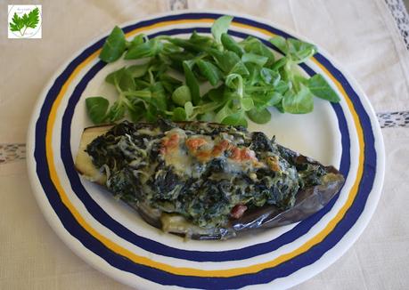Berenjenas Rellenas de Espinacas y Jamón Berenjenas Rellenas de Espinacas y Jamón