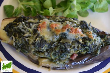 Berenjenas Rellenas de Espinacas y Jamón Berenjenas Rellenas de Espinacas y Jamón