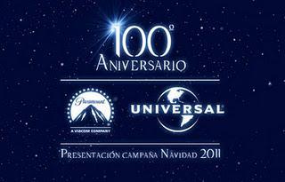 100 aniversario de Paramount Pictures y Universal Pictures.