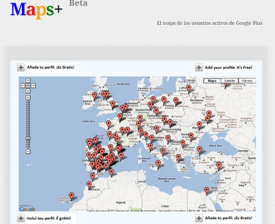Maps Plus - Mashup de geolocalizacion de usuarios Google +