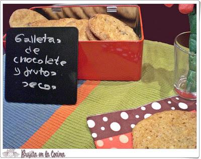 Galletas de chocolate y frutos secos