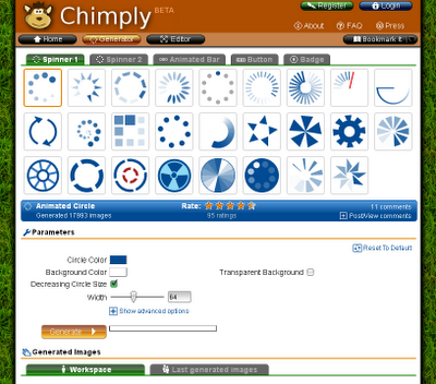 Chimply - Crea animaciones de carga rapido y facil