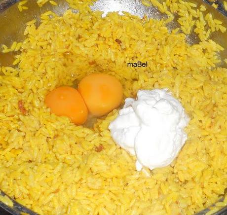 Budin de arroz y pimiento de piquillo