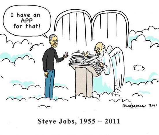 Steve Jobs en el cielo.