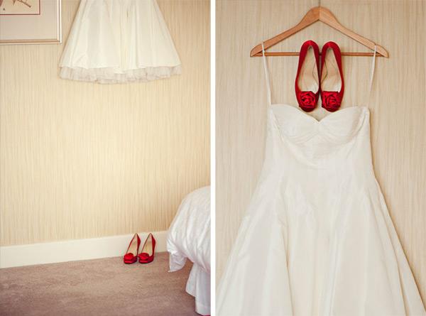 Una Boda vintage con detalles en rojo