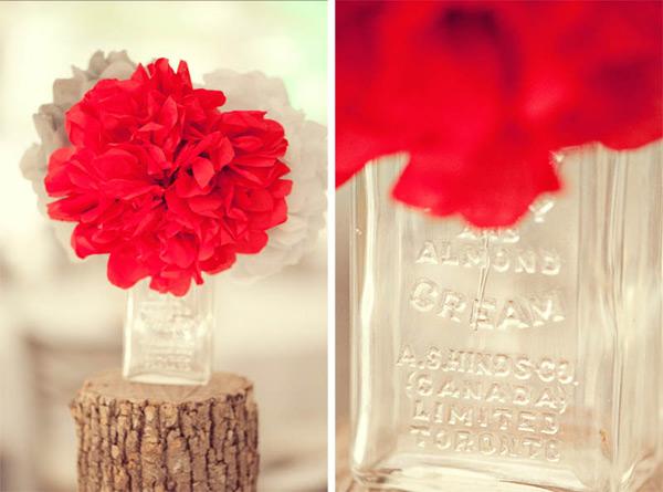 Una Boda vintage con detalles en rojo