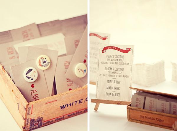 Una Boda vintage con detalles en rojo