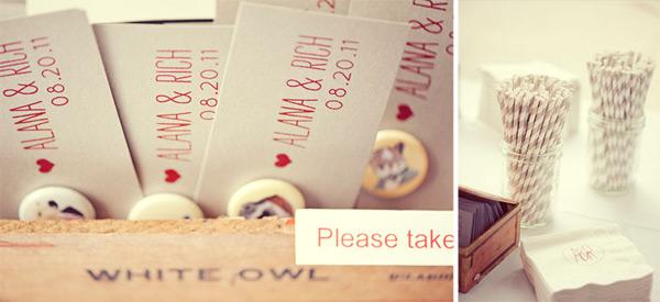 Una Boda vintage con detalles en rojo