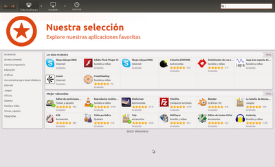 nuevo centr de software de ubuntu Oneiric Ocelot
