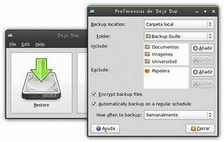 copias de seguridad con deja dup