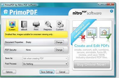 PrimoPDF -  Convierte archivos a formato PDF