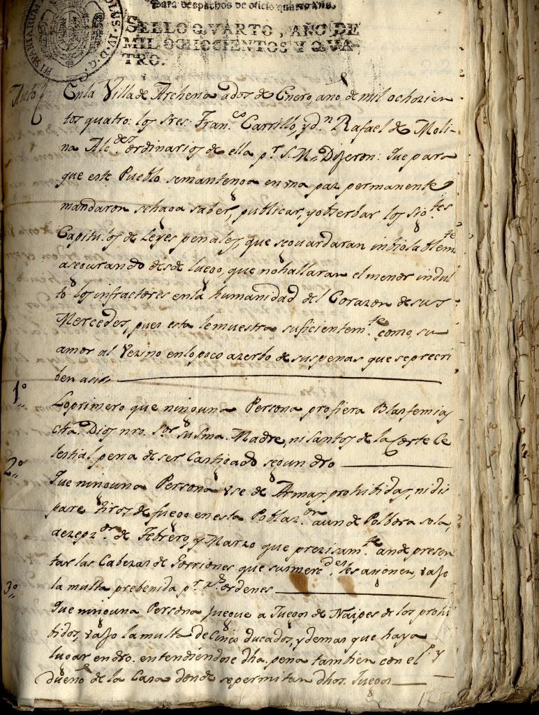 libro de actas antiguo