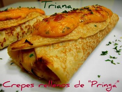 Crepes rellenos de 'Pringá con todos su avíos'