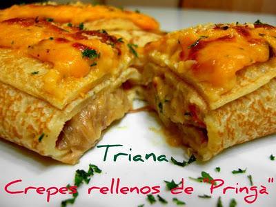 Crepes rellenos de 'Pringá con todos su avíos'