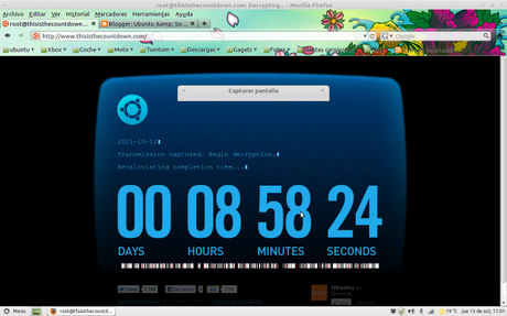 Cuenta atrás Ubuntu 11.10 Oneiric Ocelot