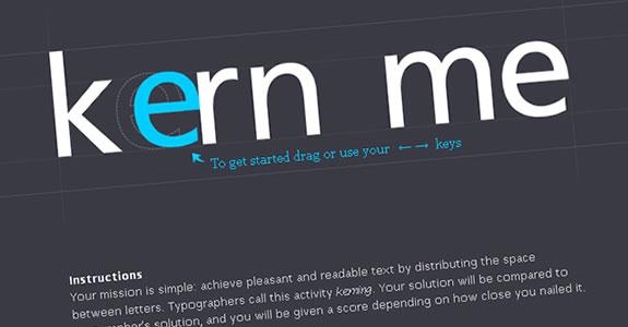 Kern me :: juego tipográfico