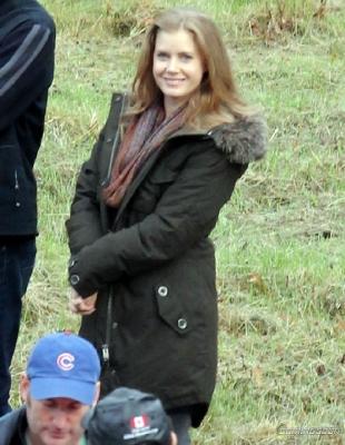 Amy Adams en el set de Superman: Man of Steel