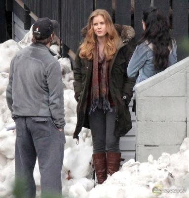 Amy Adams en el set de Superman: Man of Steel