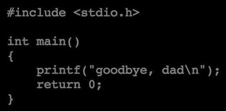 Goodbye, world! Goodbye, world!