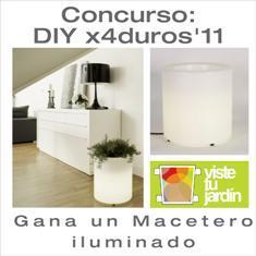 Concurso DIY x4duros'11: Gana un Macetero iluminado de diseño. Bases