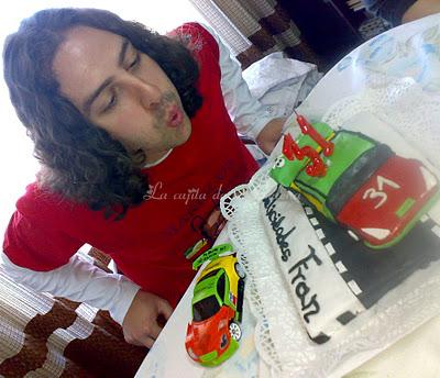 Tarta fondant coche para Fran