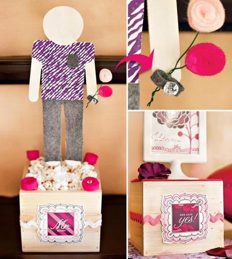 Petals & Popcorn Pink Purple Bridal Shower