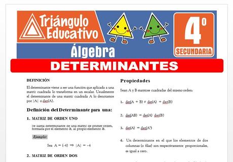 Determinantes para Cuarto de Secundaria