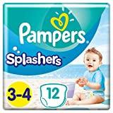Los mejores pañales de agua para piscina y playa para tu bebé Pampers Pañales de baño desechables Splashers, talla 3-4 (6-11 kg) para una protección óptima en...