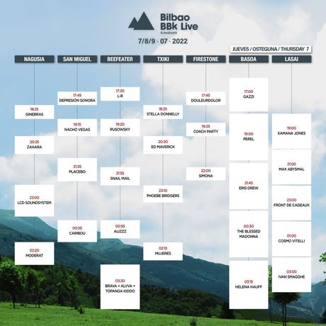 Horarios del Bilbao BBK Live 2022