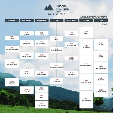 Horarios del Bilbao BBK Live 2022
