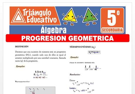 Progresión Geométrica para Quinto de Secundaria