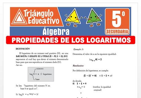 Propiedades de los Logaritmos para Quinto de Secundaria