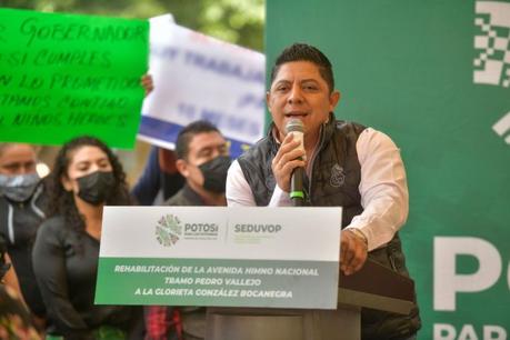 Arranca Gallardo los trabajos de modernización de la avenida Himno Nacional