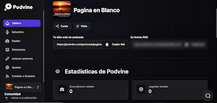 Página en Blanco en Podvine